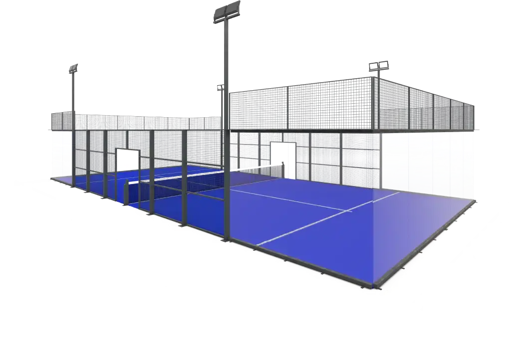 Interior and exterior Tournament court sizes