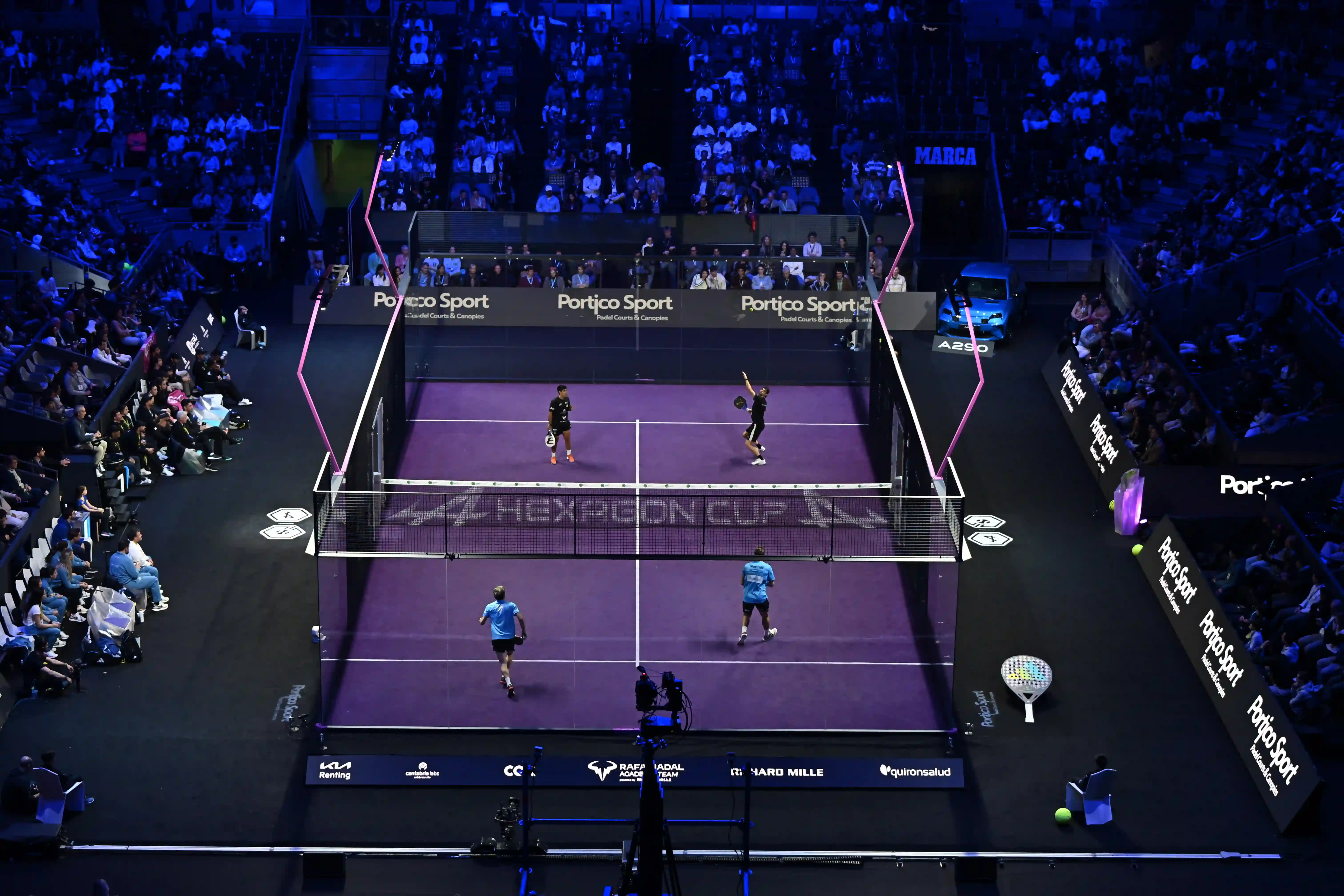 Official padel court of Hexagon Cup